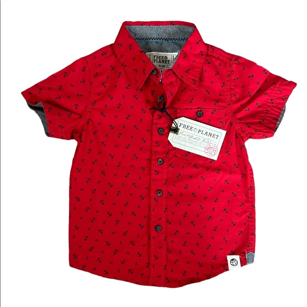 NWT Free Planet Boys Button Down Shirt